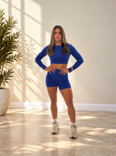 Cobalt – 2-Piece Long Sleeve Top & Shorts Set