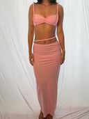 Amore beaded strap crop top & maxi skirt set, alternate view 2