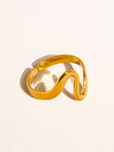 Arther 18k non-tarnish abstract thin ring by DIEZYONCE