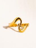 Arther 18k non-tarnish abstract thin ring, alternate view