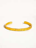 Bastien 18k non-tarnish textured thin bangle, alternate view