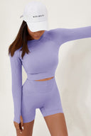 Cobalt 2-piece long sleeve top & shorts set, alternate view 2