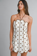 Dolce polka dot halter neck mini dress, alternate view
