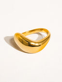 Erin 18k non-tarnish classic wavy ring, alternate view 1