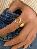 Florine 18k non-tarnish abstract ring by DIEZYONCE