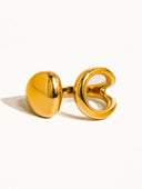 Florine 18k non-tarnish abstract ring, alternate view