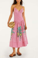 Guava striped V-neck dress by DIEZYONCE