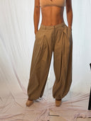 Palermo khaki balloon leg pleated pants, second view