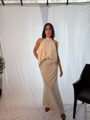 Ivory Muse halter neck maxi dress, alternate view 2