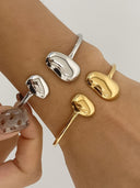 Maxie 18k non-tarnish thin round bracelet, alternate view 2