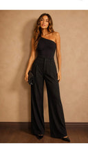 Merlot high waist wide leg tailored pants by DIEZYONCE