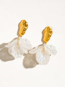 Sicilia 18k non-tarnish boho floral dangle earrings by DIEZYONCE