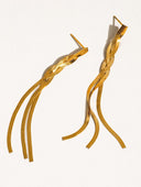 Zed 18k non-tarnish braided tassel earrings by DIEZYONCE